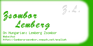 zsombor lemberg business card